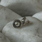"Silver puff pin small earrings"