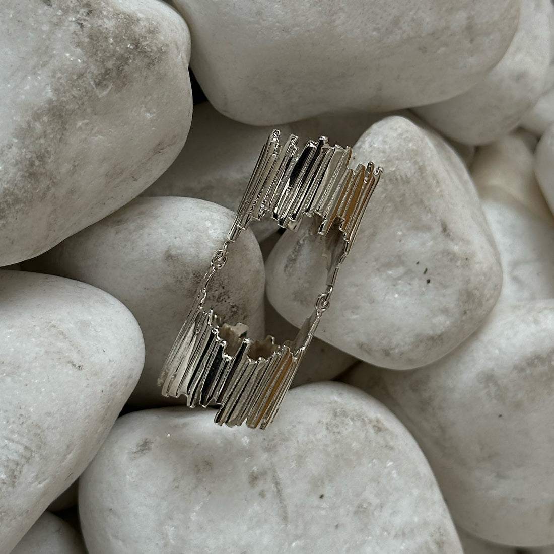 "SIlver full finger armenian ring"