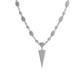 "Silver matte geometry triangle necklace"