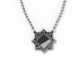 "Silver geometry ornament armenian necklace"