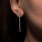 "Silver double sided yinyang earrings"