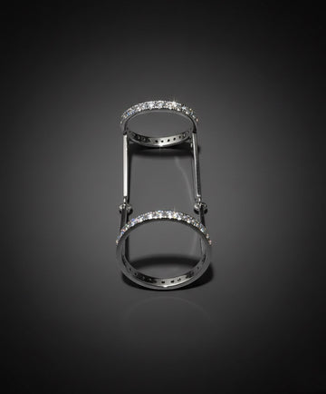 Sterling silver double-sided ring "Yin-Yang"