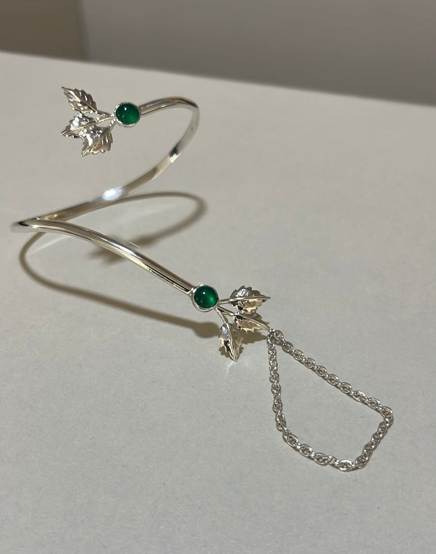 Sterling silver ring-chain bracelet “Chloe”