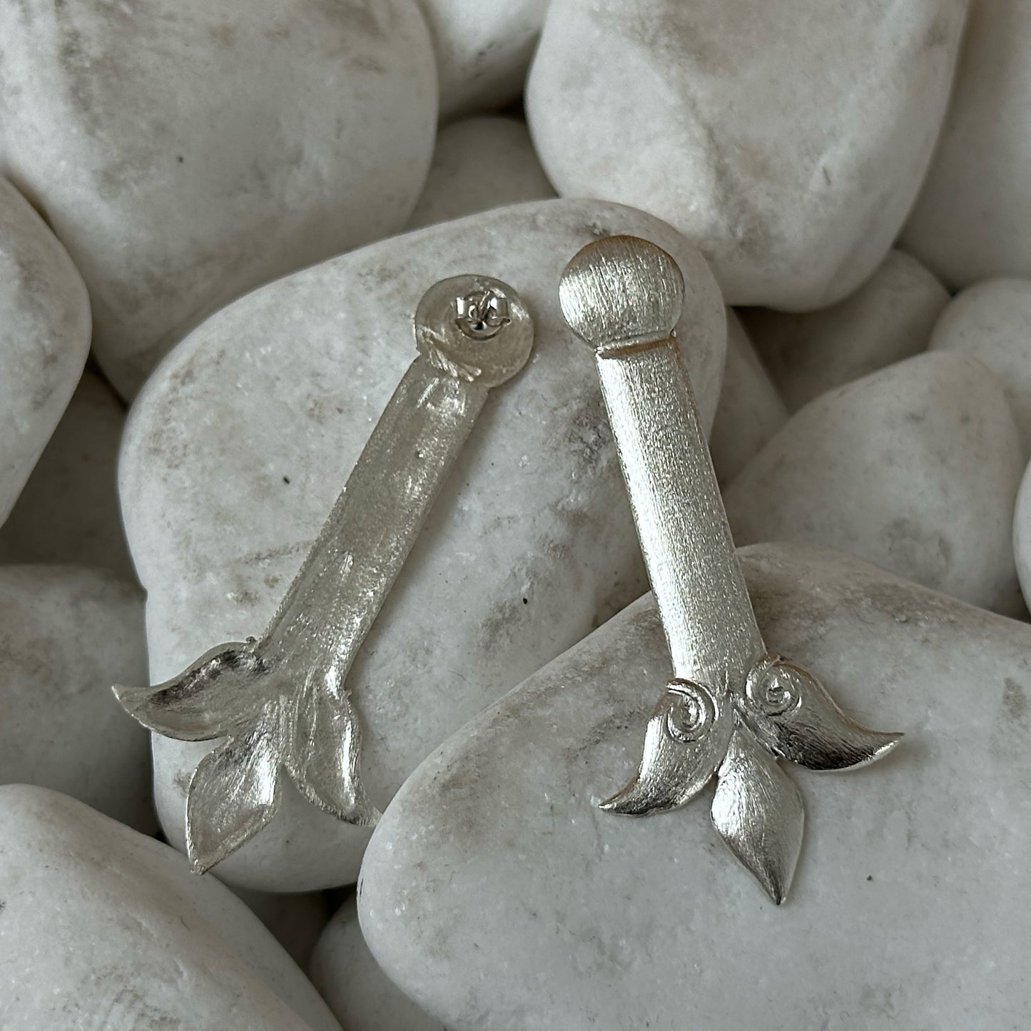 "silver long chandelier armenian earrings"