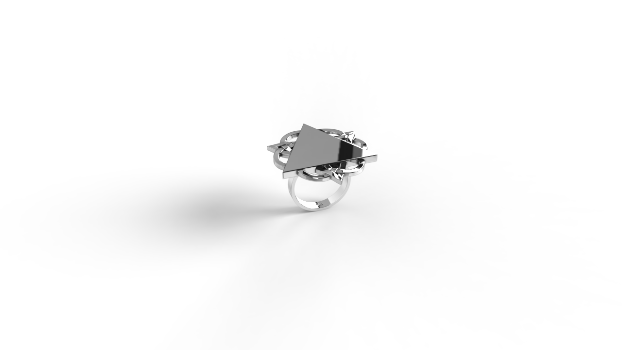 Серебряное кольцо "Геометрия"