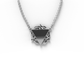"Silver geometry triangle armenian necklace"