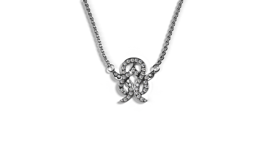 "Silver tulip zircon armenian necklace"