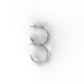 Серебряные серьги-кольца "Листья"