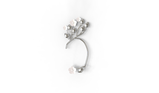 Sterling silver cuff earrings "Agnes"