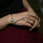 Sterling silver ring-chain bracelet “Chloe”