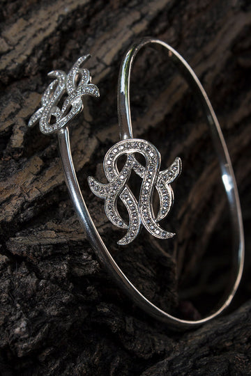 Sterling silver cuff bracelet "Tulip"