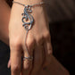 Sterling silver ring-chain bracelet "Filigree"